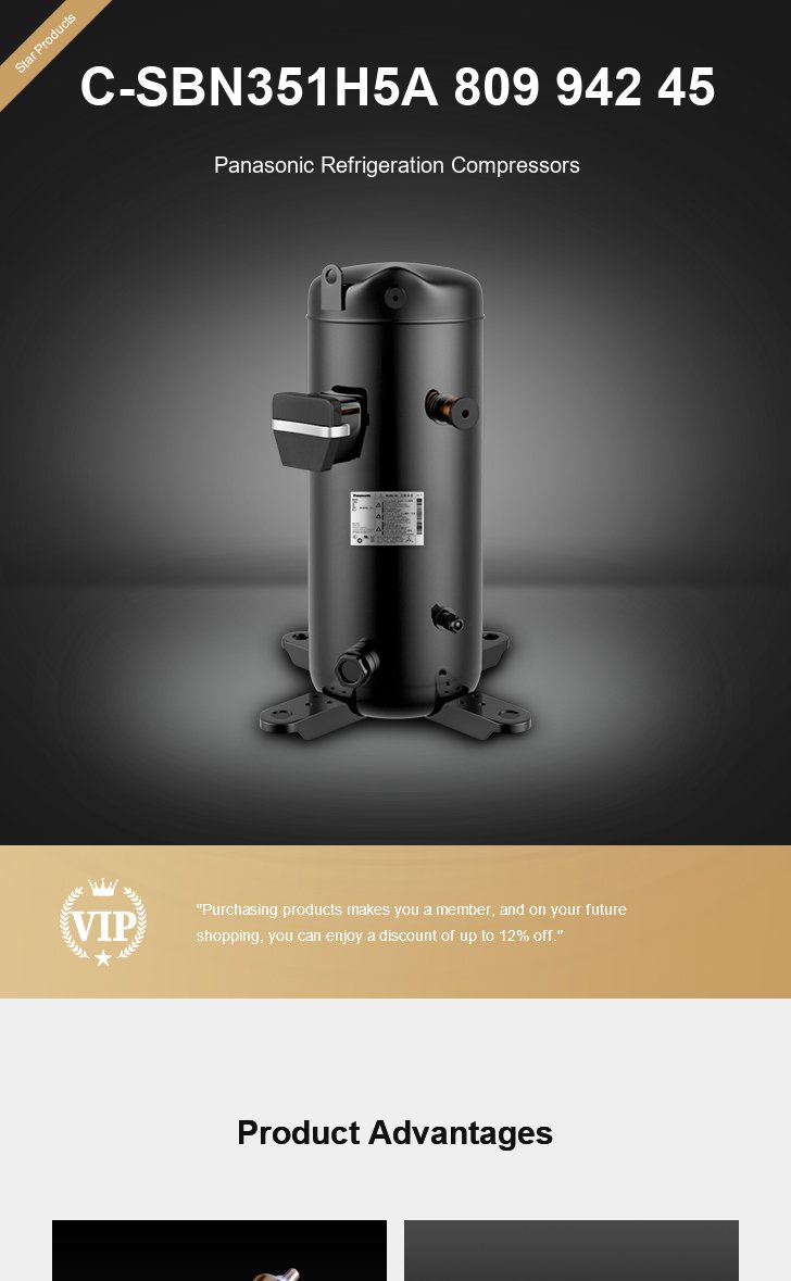 Panasonic Compressor C-SBN351H5A 809 942 45, technical parameters pdf, structure diagram